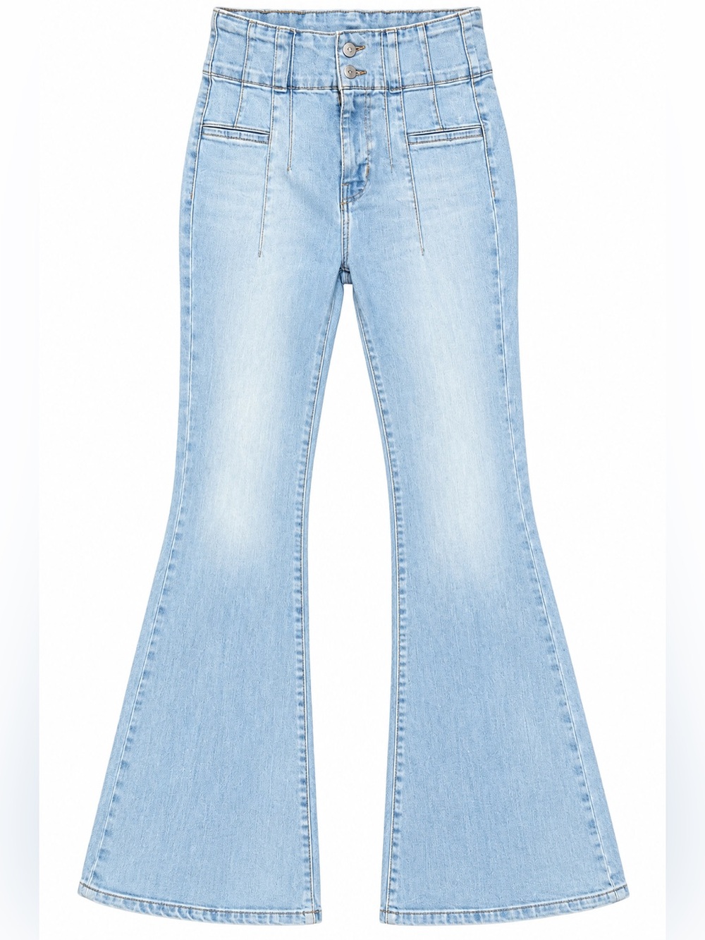 We The Free Light Blue High-Rise Flare Jeans